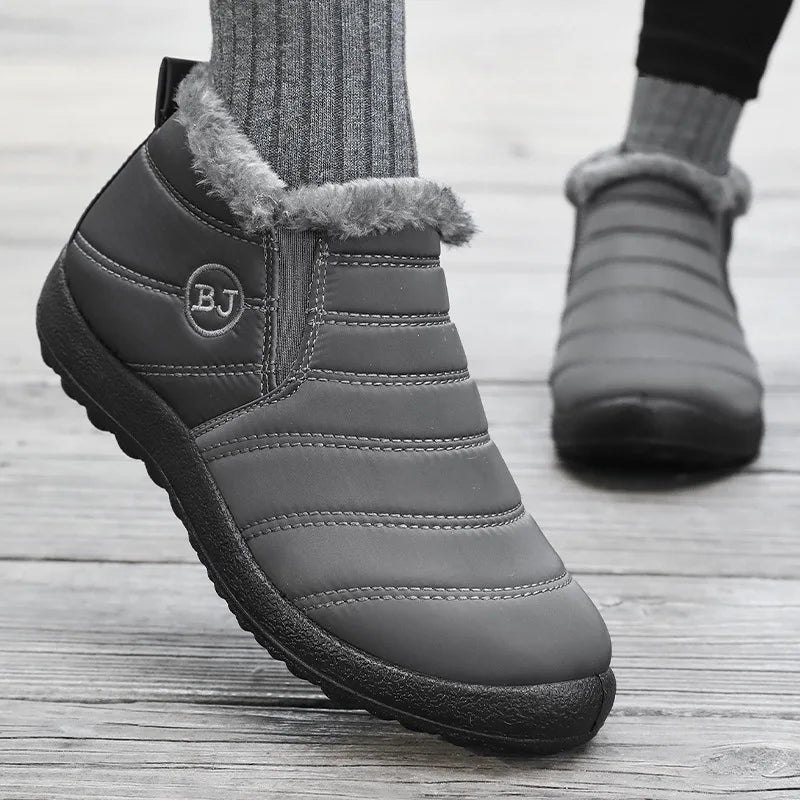 Sapato Warm Plush - Tênis Bota de algodão pelúcia impermeável antiaderente