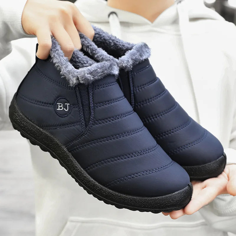 Sapato Warm Plush - Tênis Bota de algodão pelúcia impermeável antiaderente