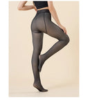 Meia Calça WOOL LINING - Térmica forrada  Aveludada Elástica Translucida